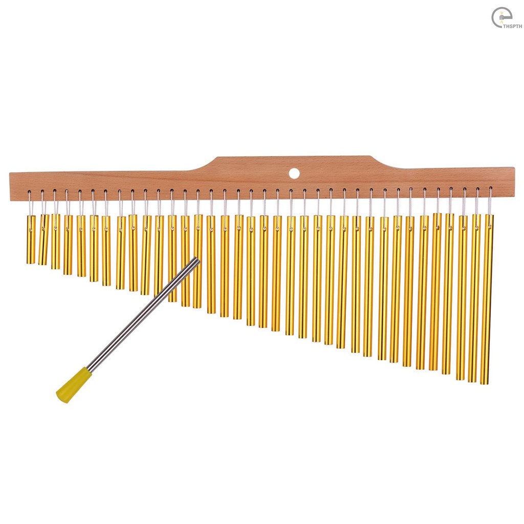 36 Bar Chimes Gold Aluminium Alloy Wooden Bar