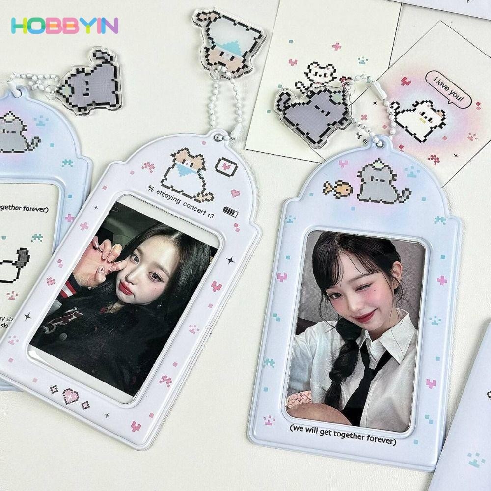 HOBBYIN Photocard Holder, Y2K Cartoon Card Holder, Kawaii Waterproof 3 นิ้วตกแต่ง ID Holders