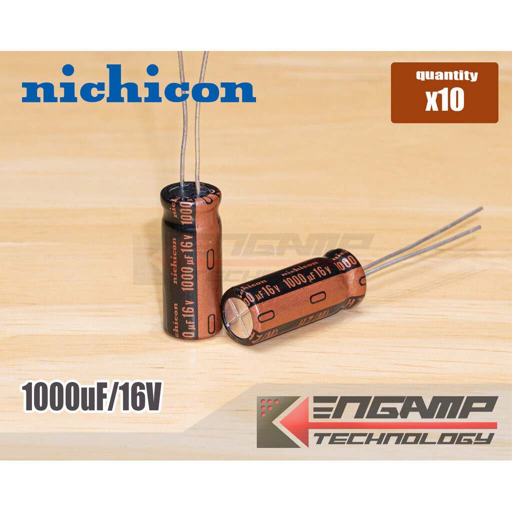 (10ตัว) [E-CAP] 1000uF/16V 105 C Nichicon HZ 8x20mm P=3.5mm
