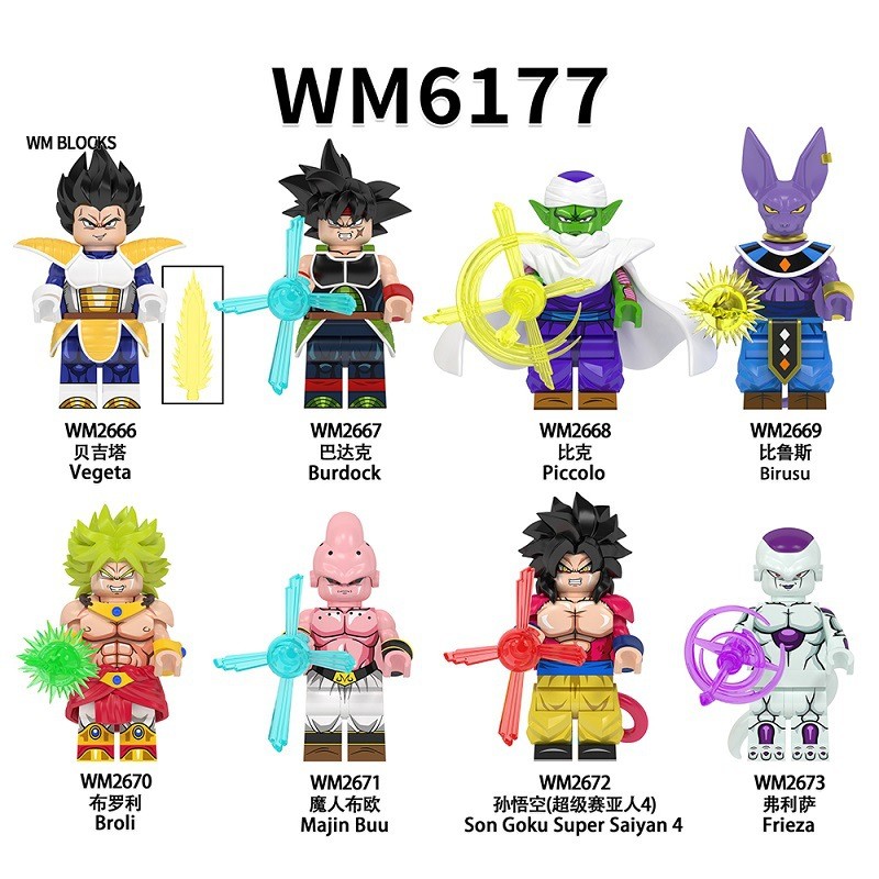 Dragon Ball WM6177–WM6181 Mini Block Figures – DIY อะนิเมะของเล่นสําหรับเด็กและแฟน