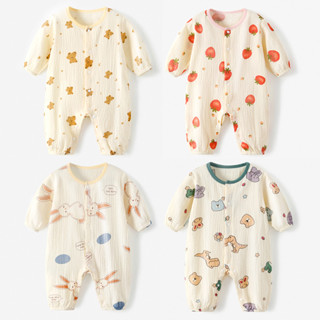 ผ้าฝ้าย 100% ผ้ากอซระบายอากาศ, ชุดจั๊มสูทเด็กฤดูร้อน, ชุดเคร…