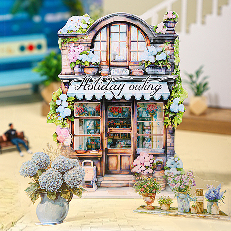 กระดาษ Mr. Paper 30 ชิ้น/ถุง สติกเกอร์ PET ถุงร้านดอกไม้ เมือง สถาปัตยกรรม วันหยุด การเดินทาง สติกเก