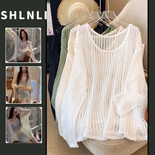 ใส่ผู้หญิงหลวมสบายๆกลวงบางถักด้านบนสําหรับฤดูใบไม้ผลิฤดูร้อน