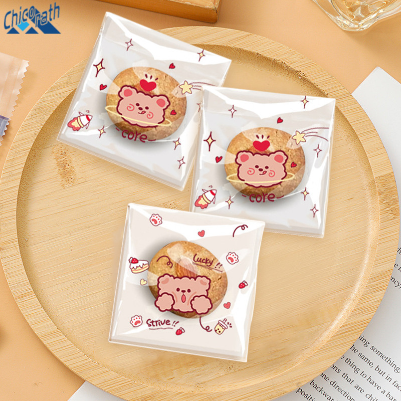 🎐น่ารักมาก ถุงฝากาวใส่คุกกี้ 10x10 (100 ใบ) เลือกลายได้🎐 - รูปที่ 6