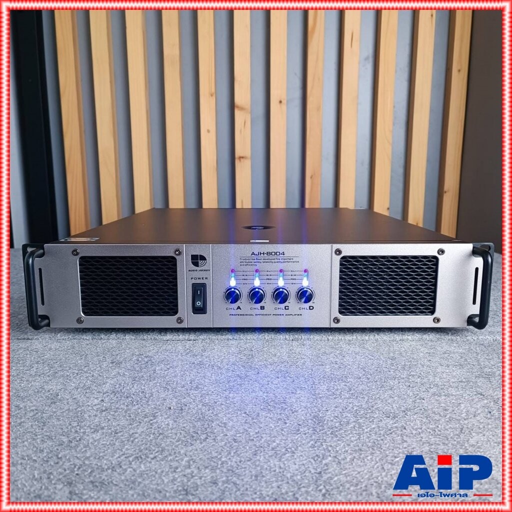 AUDIO JOCKEY A&J AJH-8004 เพาเวอร์แอมป์ 4 แชนแนล 800 วัตต์ AJH 8004 AJH8004 เพาเวอร์แอมป์ คลาส H เอไ