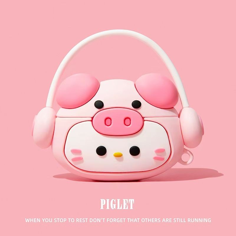 สําหรับ แอร์พอด Airpods 4 2024 เคส Case เคสหูฟังซิลิโคนบุคลิกภาพการ์ตูนเม่นมังกรดําลูกสุนัข 100 สไตล์ - รูปที่ 3