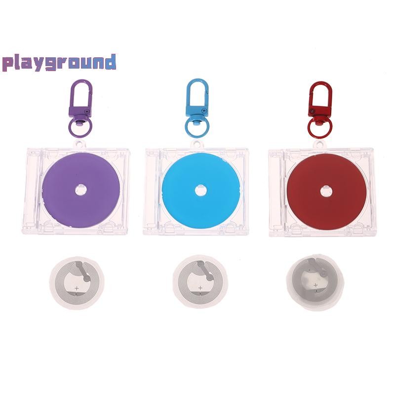 [playground] NFC อัลบั้มเปล่า CD Case พวงกุญแจสติกเกอร์ NFC เครื่องเล่นซีดีพวงกุญแจอุปกรณ์ต่อพ่วงอัล