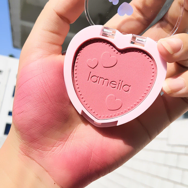 Lameila บลัชออนรูปหัวใจ โทนส้ม-ลูกพีช กันน้ำ ติดทน thumbnail 7
