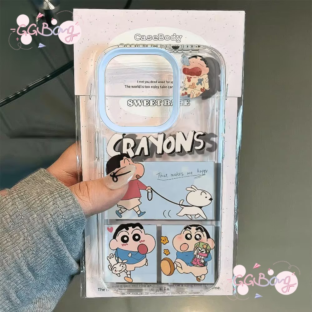 ดินสอสีเทียนตัดฝาครอบโปร่งใส เคสไอโฟน 11 13 XR 15 Pro Max 12 11 14 Pro Max 7 6 8 6s Plus XS Max X SEเคส