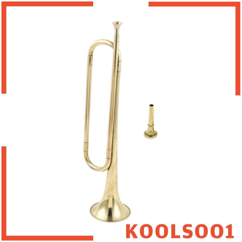 [Koolsoo1] C Flat Bugle ทองเหลือง Bugle ทรัมเป็ตสีทองพร้อมปากเป่า Scout Bugle ทีมหนุ่ม Bugle สําหรับ