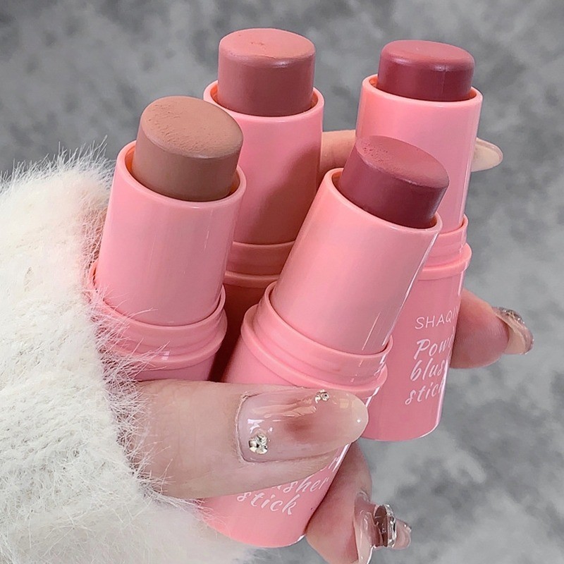 SHAQINUO บลัชออนเนื้อครีม เนื้อแมตต์ บลัชออนครีม เครื่องสําอาง บลัชออน แก้ม ปาก ตา ในแท่งเดียว สําหร