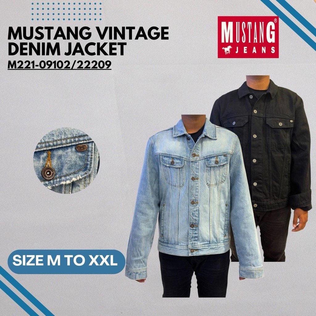 เสื้อแจ็คเก็ตยีนส์แขนยาวผู้ชาย Mustang M221-22209/ M221-09102