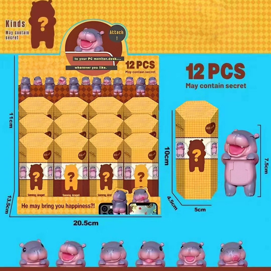 Moo Deng hippo ฮิปโป หน้าจอตกแต่งรถ Central Control หน้าจอและทีวีตกแต่งการ์ตูน Pygmy Hippo Figurines เครื่องประดับการ์ตูน unhcxeth