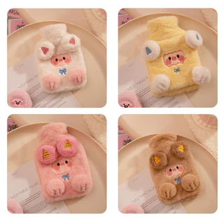 พร้อมส่ง กระเป๋าน้ำร้อน 800ML ลายการ์ตูนน่ารัก ขนนุ่มมาก ช่วยลดอาการปวดประจำเดือน ถุงประคบร้อน