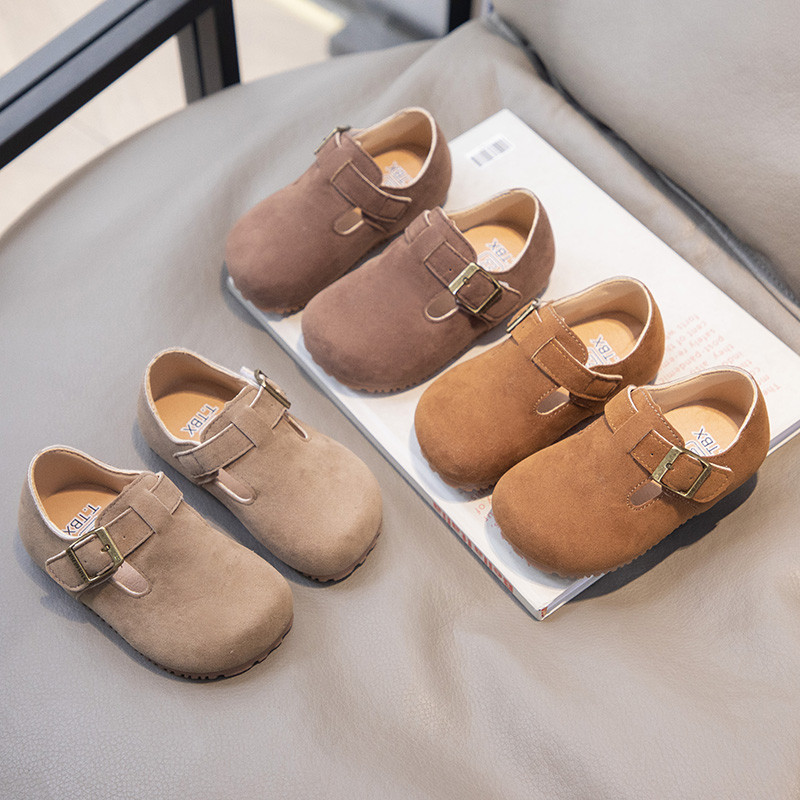 เด็ก Casual Retro รองเท้าแฟชั่นเด็กรองเท้าหนัง Brittain สไตล์ชาย Moccasin รองเท้า Simple 2024 ฤดูใบไม้ร่วงและฤดูใบไม้ผลิใหม่