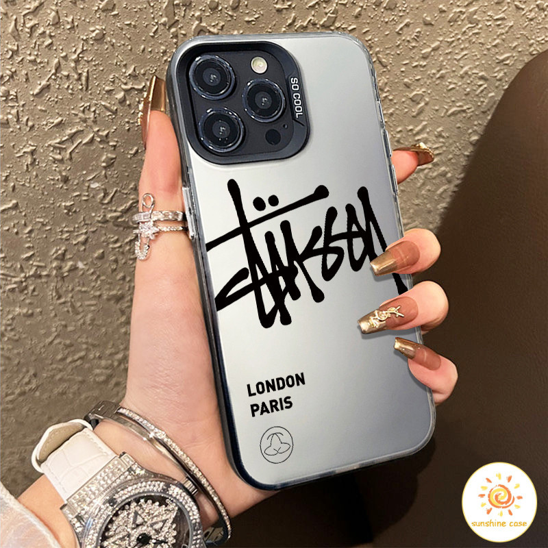 GOOD เคสโทรศัพท์มือถือโลหะสุดเท่ห์แบรนด์เทรนด์ยุโรป ไอโฟน11 For iPhone12 13 14 15 16 Pro MAX X XS XR 7 8Plus 12mini