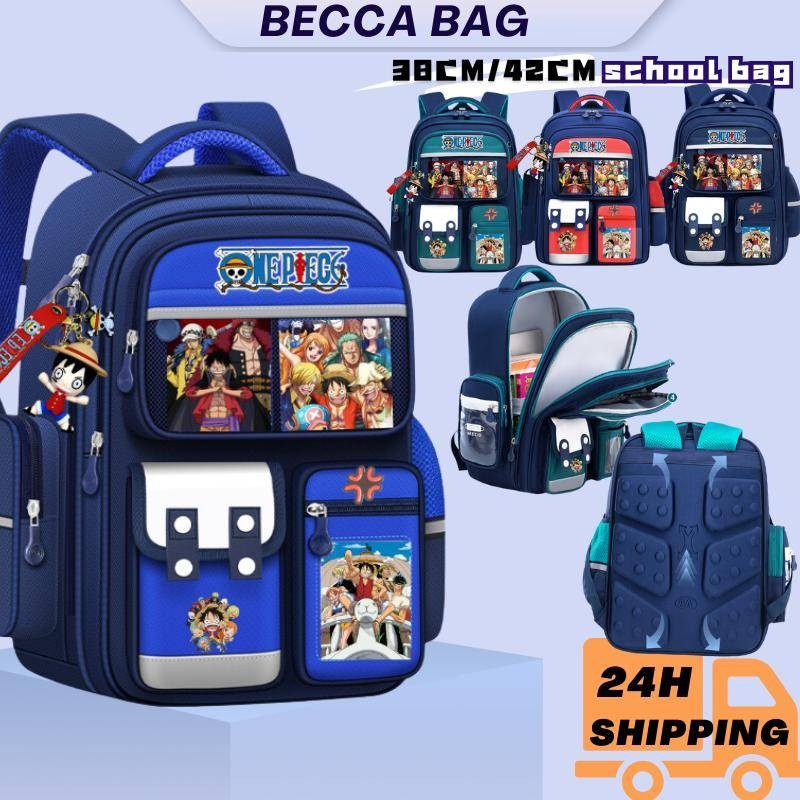 In stock)One piece Luffy school bag backpack กระเป๋าเด็ก กระเป๋านักเรียน ประถม สะพายหลัง กระเป๋าเป้ เป้