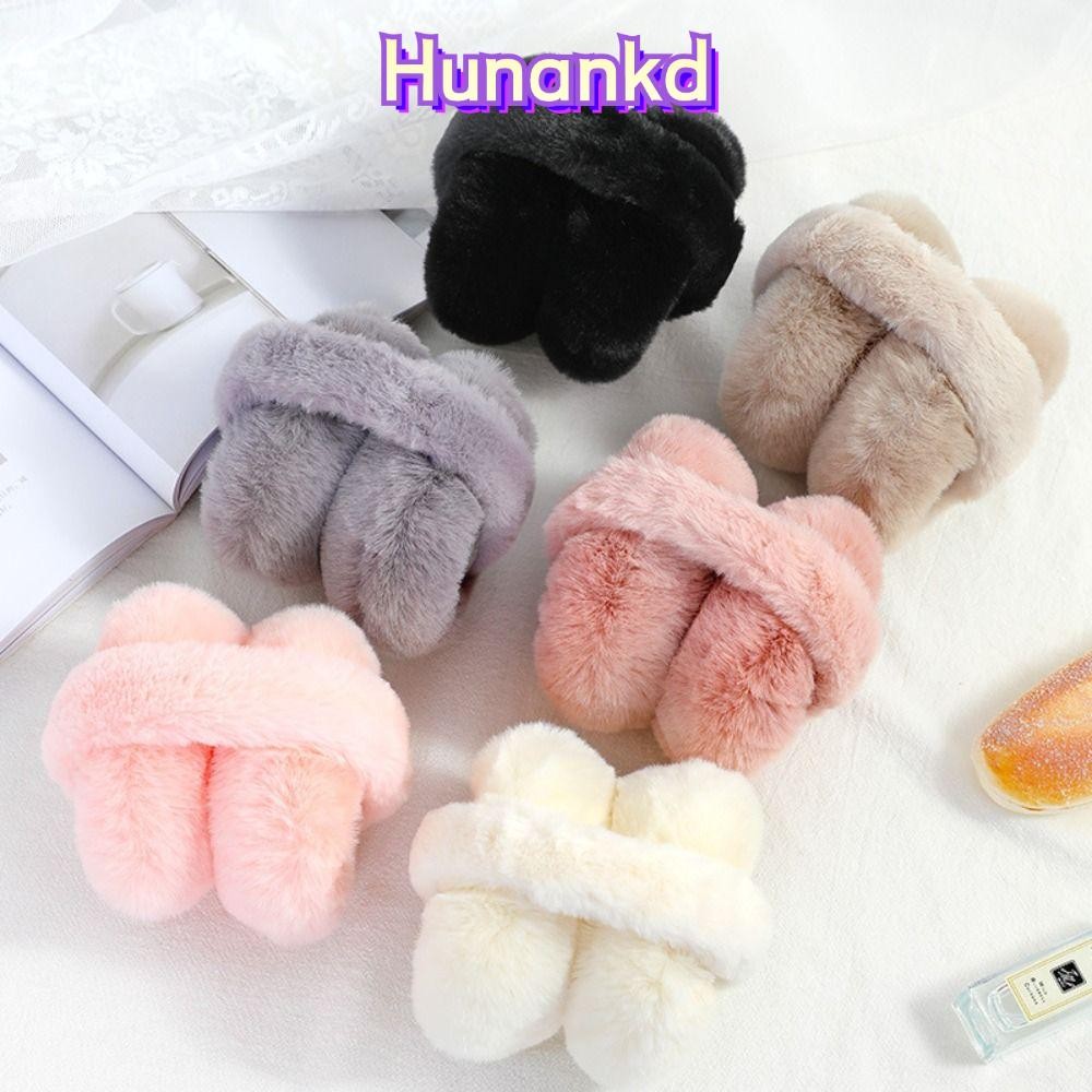 Huan ฤดูหนาวที่อบอุ่นปิดหูกันหนาว,สีทึบกลางแจ้งเย็นป้องกันตุ๊กตาหูอุ่น,แฟชั่นหูปกนุ่มหูพับที่ปิดหูผู้หญิง