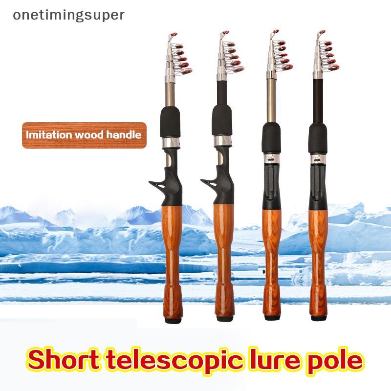 Onetimingsuper คันเบ็ดแบบยืดไสลด์ Cork Handle Spinning Casg Fishing Pole คาร์บอนไฟเบอร์ OTP