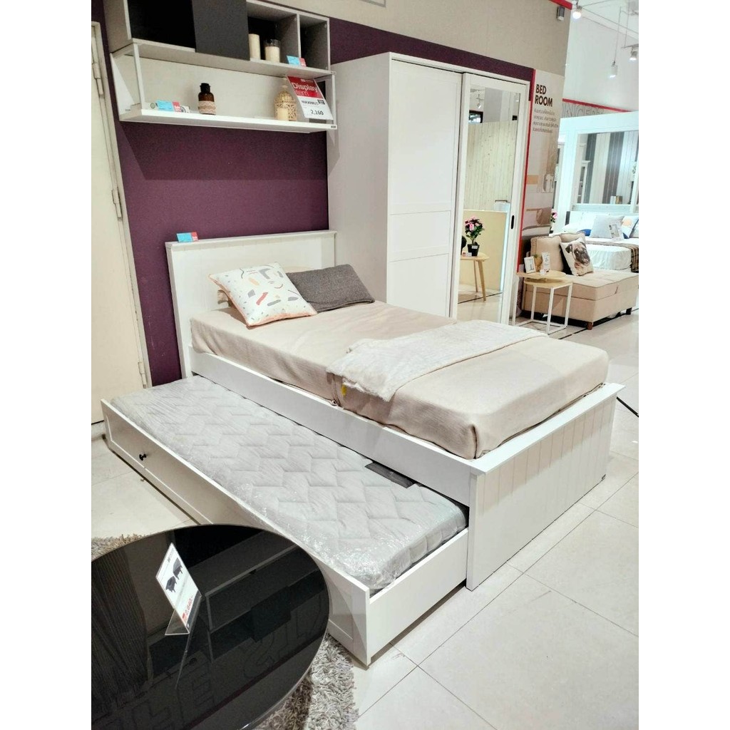 SB Design Square เตียง 3.5 ฟุต รุ่น Moneta สีขาว (124x210x100 ซม.)  แบรนด์ KONCEPT FURNITURE ราคา ถูกที่สุด ดีลบีเคเค แกลเลอรีภาพที่ 6