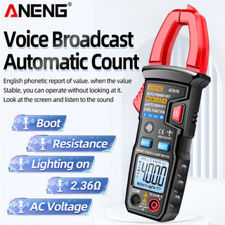 Aneng At619 Clamp Meter Ac Current Voice Broadcast Multimeter Ammeter Voltage Tester Car Amp Hz Capacitance Ncv Ohm Tools Others