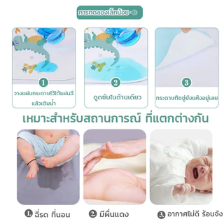 Berma baby แผ่นรองฉี่เด็ก ผ้ารองฉี่ 4 ชั้น ระบายอากาศ ดูดซับได้ดี ผ้านุ่ม ใช้ซ้ำได้หลายรอบ
