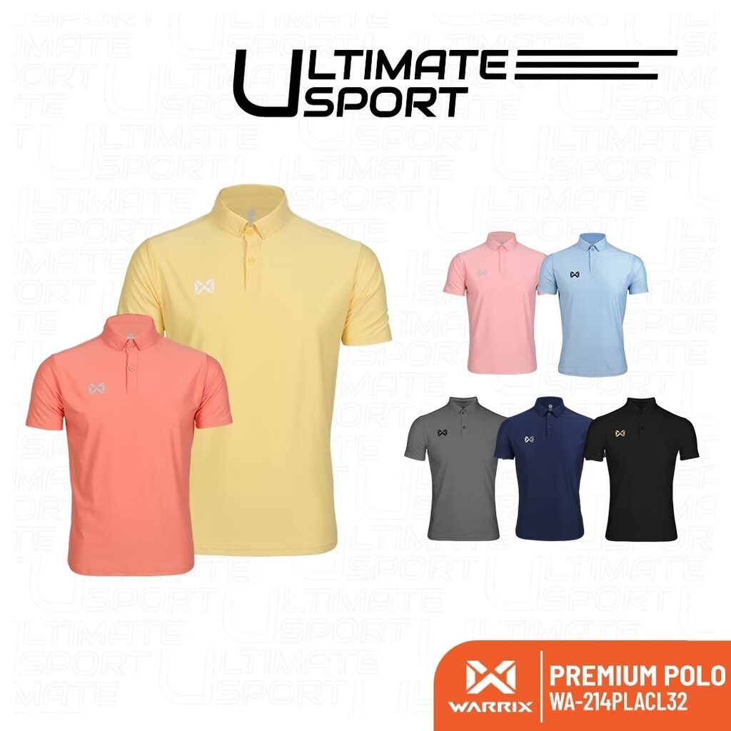 WARRIX เสื้อสปอร์ตโปโลวาริกซ์ สีล้วน ใส่สบาย รุ่น PLA332 (WA-214PLACL32) สีล้วน FLEX 3D วอริกซ์ แท้ 100%