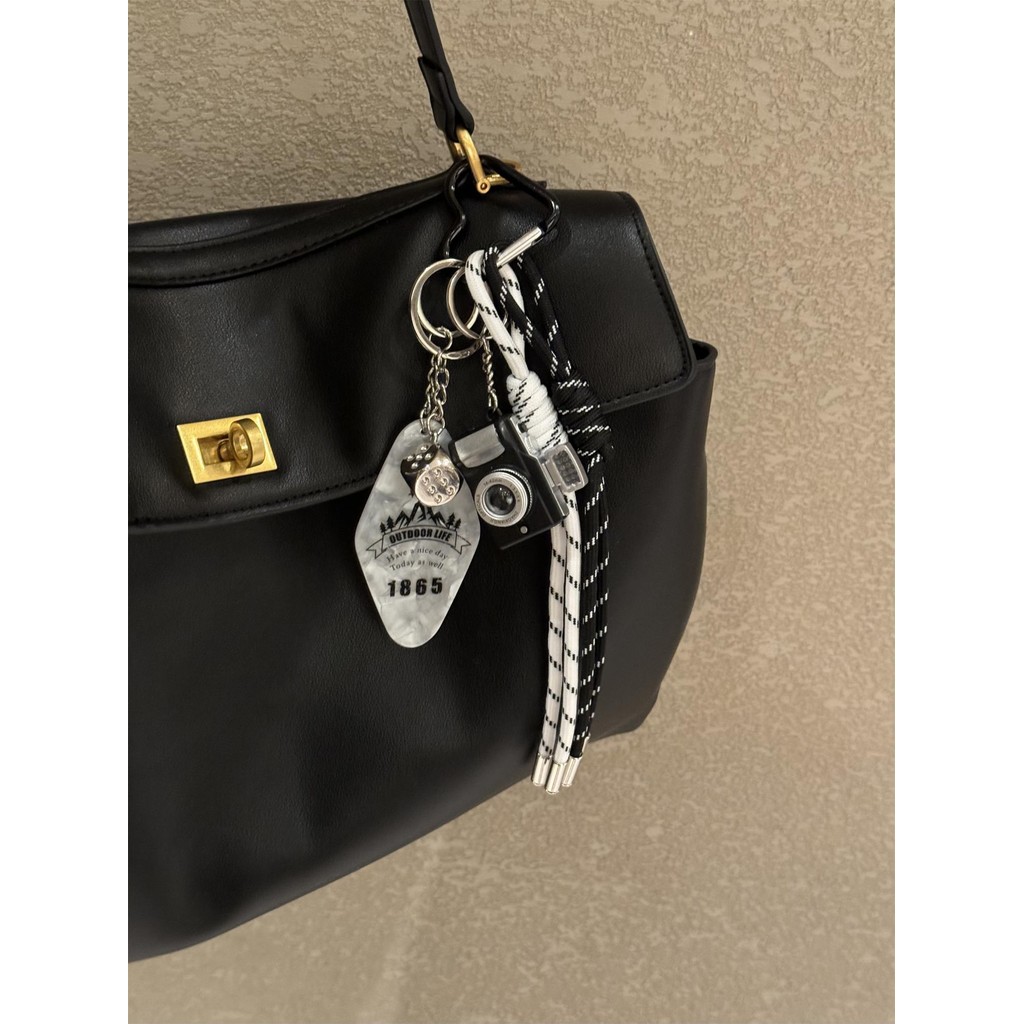 Retro Camera Dice Unique Car Keychain Backpack Pendant miu Series Couple Braided Lanyard