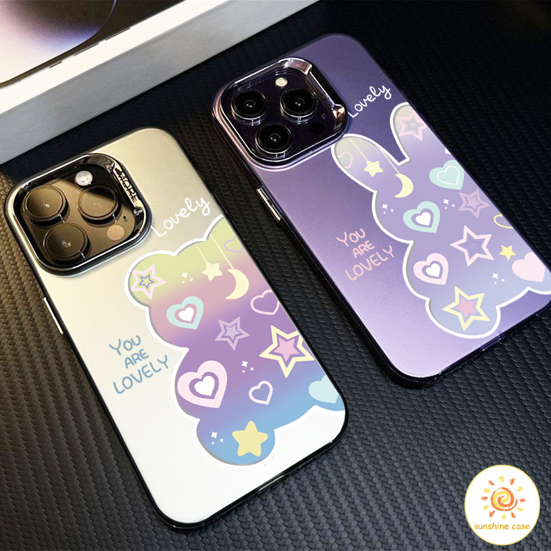 GOOD เคสโทรศัพท์มือถือลายหมีสีสันสดใสสร้างสรรค์ 3 มิติ ไอโฟน11 For iPhone12 13 14 15 16 Pro MAX X XS XR XS 7 8Plus