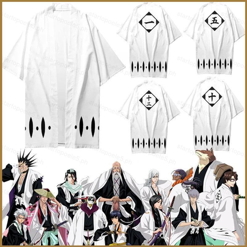 Sta5 Bleach Yamamoto Genryuusai ซอย Fon Aizen Sousuke haori frock คาร์ดิแกนเสื้อกันหนาวชุดกิโมโนเสื้อเสื้อยืด