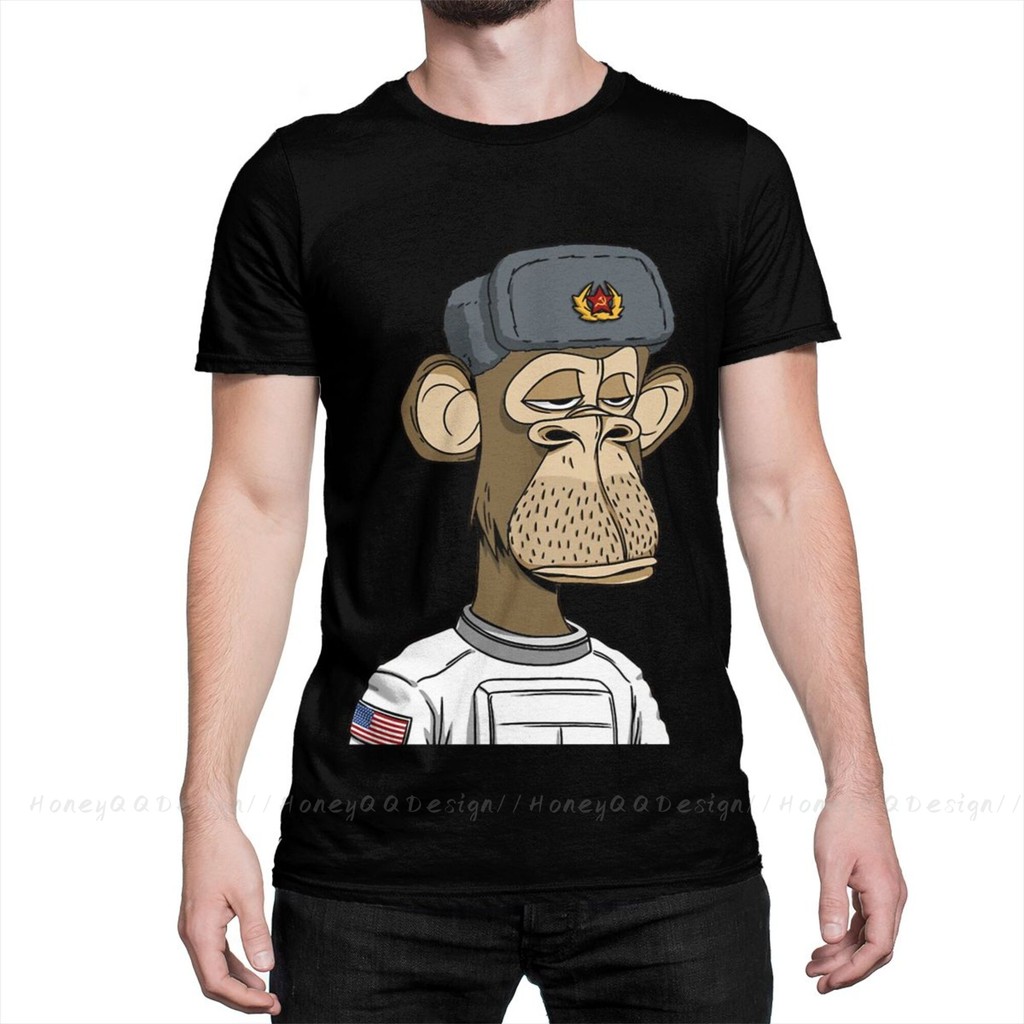 เสื้อยืดแขนสั้นผู้ชาย ออกแบบโดย Bored Ape Yacht Club #3813 O คุณภาพเยี่ยม