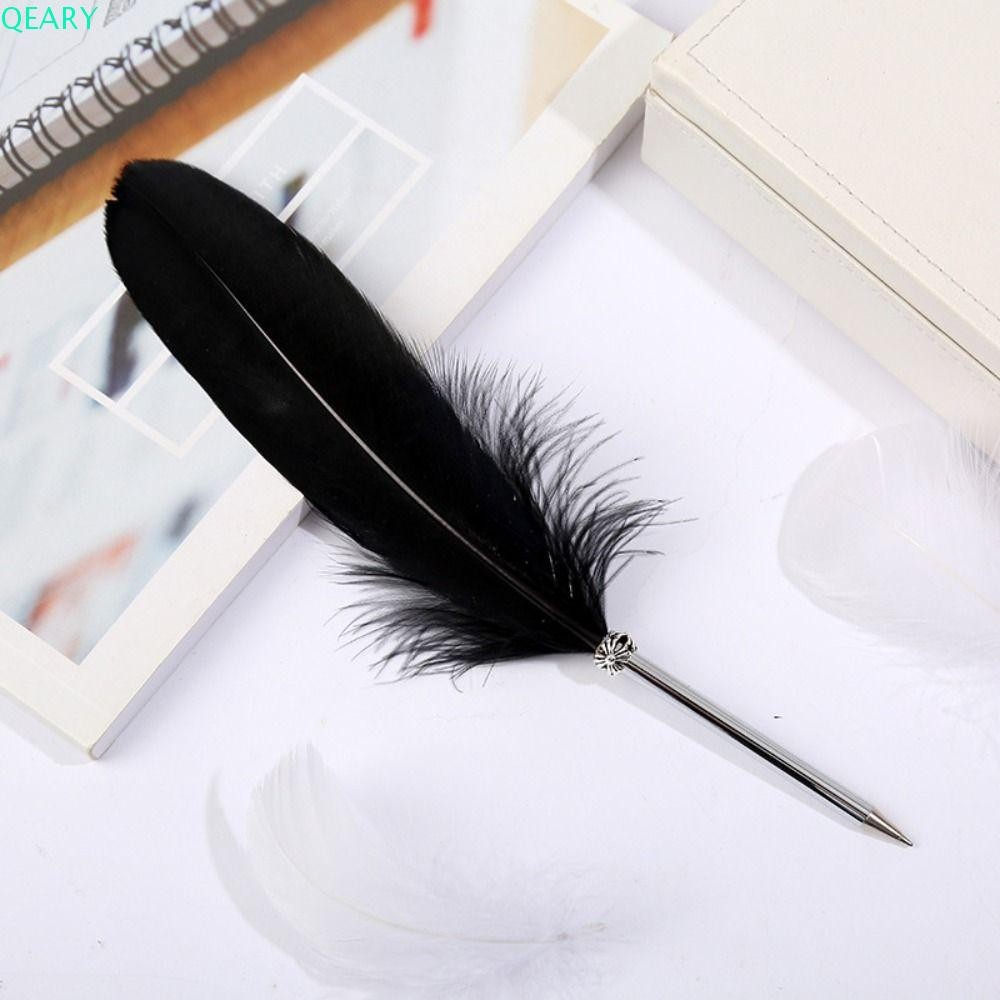 Qeary ปากกาลูกลื่นขนนก, ปากกาเจลเป็นกลางลายมือ Feather ปากกาลายเซ็น, Creative Quick-Drying High-End Roller Ball ปากกา Siging การเขียนปากกาของขวัญรางวัล
