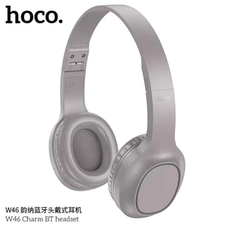 HOCO W46 หูฟังบลูทูธ มินิมอล น้ำหนักเบา แบตอึด 20 ชม. คุณภาพเสียงดี HiFi ไมค์ในตัว BT 5.3 หูฟังไร้สาย headset hc3