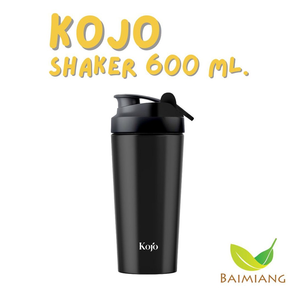 [สินค้าแถมฟรี] KOJO Premium Shaker Black Color ขนาดบรรจุ 600 ml. (05020)