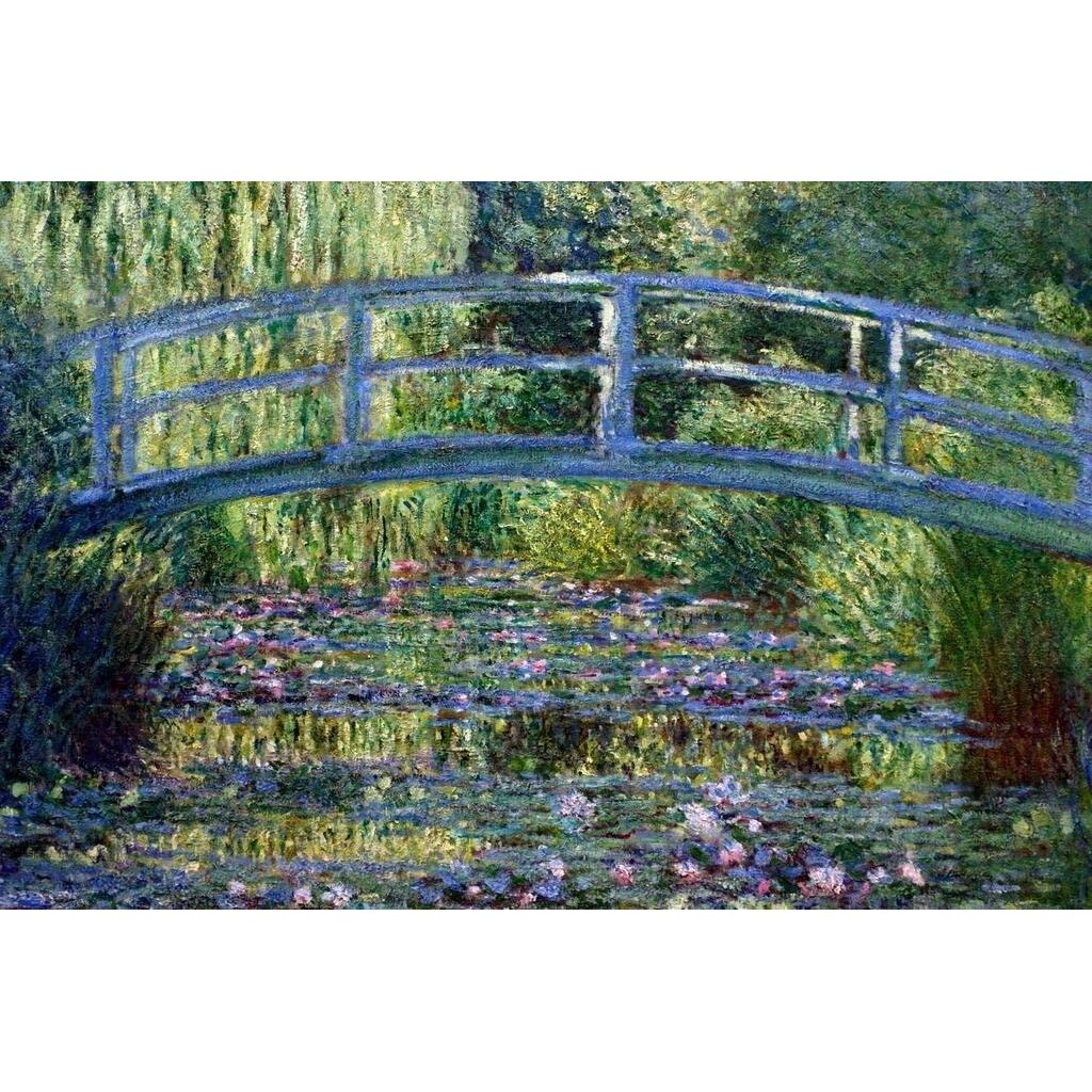 Le Pont Japonais a Giverny โดย Claude Monet Fine Impressionist Art โปสเตอร์ Claude Monet พิมพ์ธรรมชา