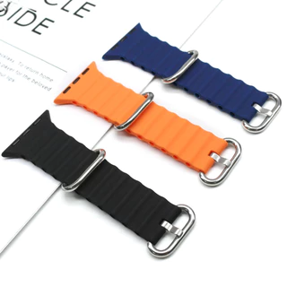 2026 Ocean Band สําหรับ Apple Watch Ultra 2 series 10 9 8 7 6 SE 54321 สายซิลิโคนสําหรับ iWatch sport สร้อยข้อมือยืด 49 มม.45 44 40 41 มม.