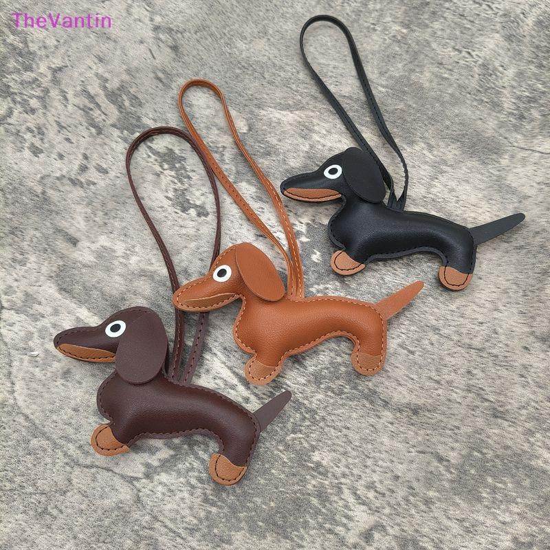 Thevantin คลาสสิกน่ารักหนังลูกสุนัขสุนัขพวงกุญแจจี้น่ารัก Dachshund กระเป๋า Charm โทรศัพท์จี้ Trinket พวงกุญแจอุปกรณ์เสริมสินค้าที่ดี
