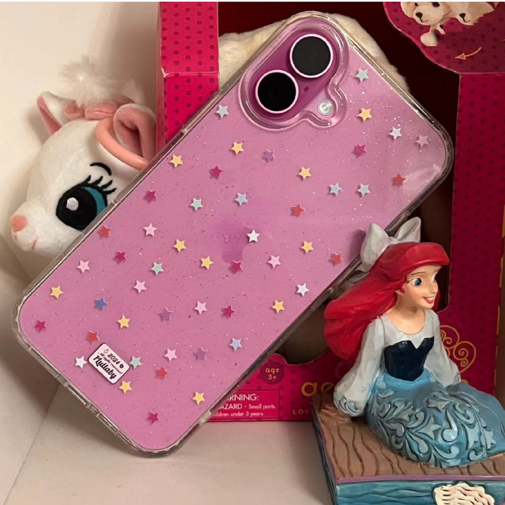 Star Glitter เหมาะสําหรับ iPhone16/15 เคสโทรศัพท์ 14/12promax/11 โปร่งใส xr/xs ญี่ปุ่นเกาหลี 7/8plus IH8X