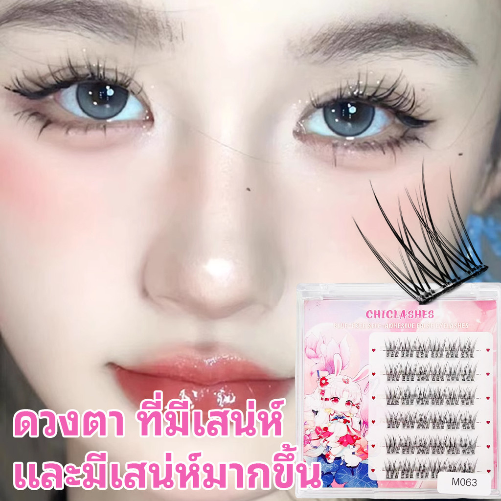 👑 Chiclashes Thailand ขนตาปลอมมีกาวในตัว แบบช่อ ติดง่ายทันที หลายสไตล์ ขนตาธรรมชาติ สวยเป็นธรรมชาติ