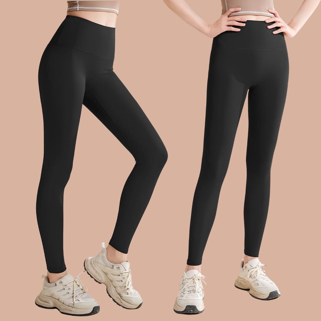 กางเกงออกกำลังกายผู้หญิง💗รุ่นไม่มีตะเข็บกลางเป้า💗กางเกงเลกกิ้ง กางเกงโยคะขายาว เอวสูง เก็บพุง ยืดหยุ่นดี ระบายอากาศได้ดี