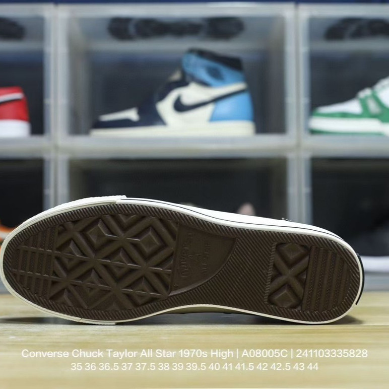 Converse Chuck เทย์เลอร์ดาวทั้งหมด 1970s ไวน์สูง Red Beige รองเท้าลำลองสูง