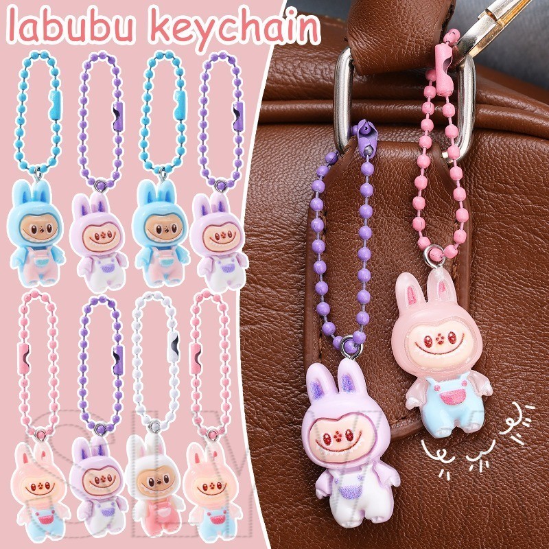 การ์ตูนอะนิเมะ Labubu พวงกุญแจ - ของขวัญน่ารักสําหรับเพื่อนที่ดีที่สุด - กระเป๋าเป้สะพายหลังเครื่องประดับแขวน Charms - พวงกุญแจอุปกรณ์เสริม - น่ารัก แฟชั่น สุ่มสไตล์
