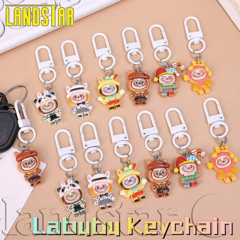 การ์ตูน Labubu Series พวงกุญแจ - สร้างสรรค์ พลาสติก อเนกประสงค์ - กระเป๋าเป้สะพายหลังแขวน Decor Accessries - พวงกุญแจรถเครื่องประดับของขวัญเพื่อน - สําหรับผู้หญิงกระเป๋าจี้