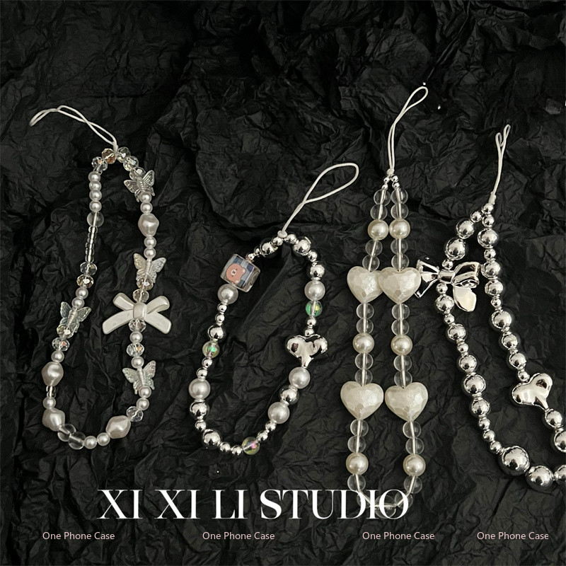 อุปกรณ์เสริมเคสโทรศัพท์มือถือสร้อยข้อมือ / สติกเกอร์ | สร้อยข้อมือเคสโทรศัพท์มือถือ Ins ลูกปัดเชือกคล้อง GSA