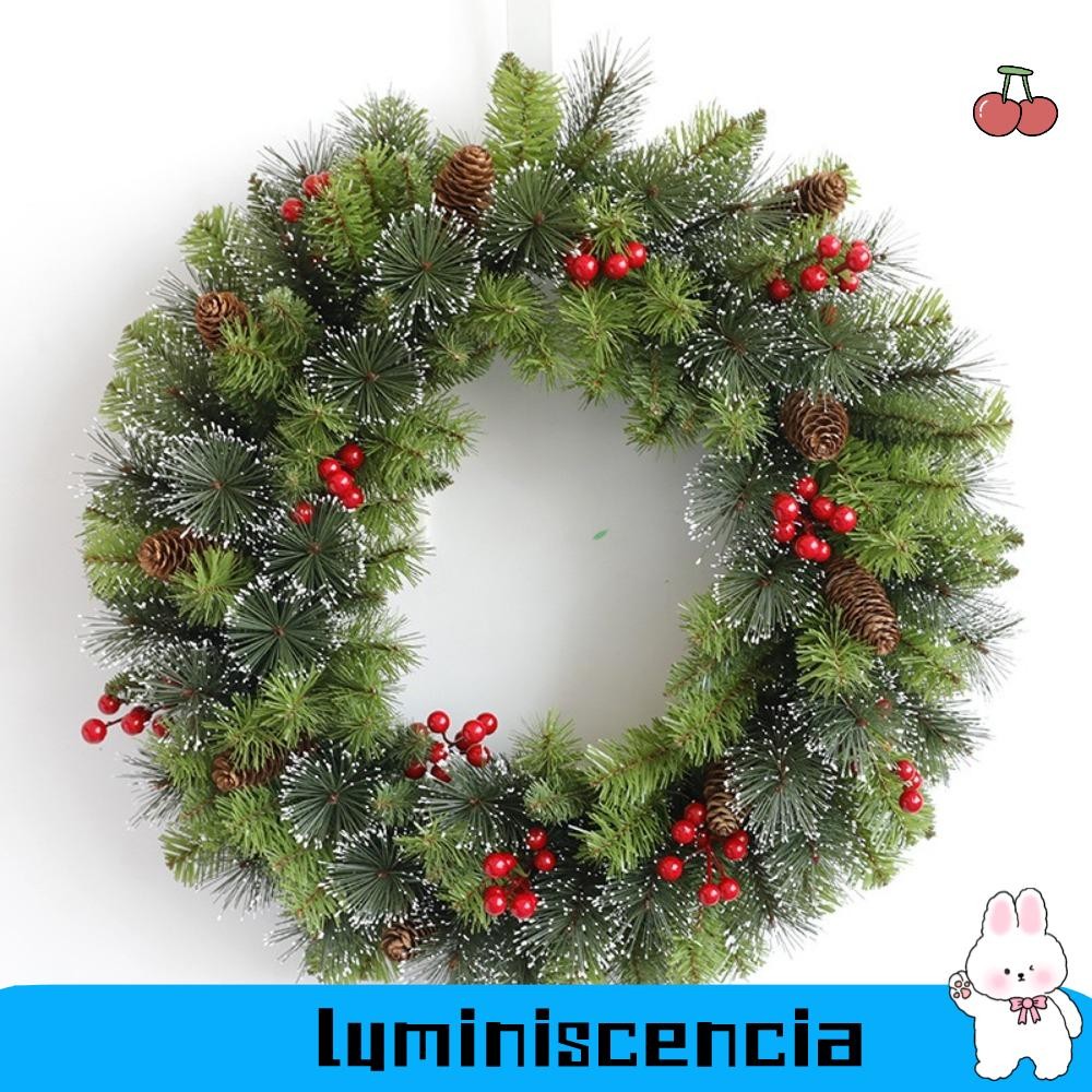 Luminescencia พวงมาลัยแขวนคริสต์มาส, 20/30/40 ซม. Holiday Art พวงหรีดของขวัญ, มัลติฟังก์ชั่นประดิษฐ์พร้อม Pinecone และ Berry Christmas Table Decor