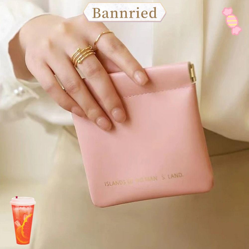 Bannriedsg989 กระเป๋าแต่งหน้าลิปสติก,กระเป๋าจัดระเบียบเครื่องสําอาง PU แบบพกพา,แฟชั่น Mini Travel Storage Bagผู้หญิงหญิง