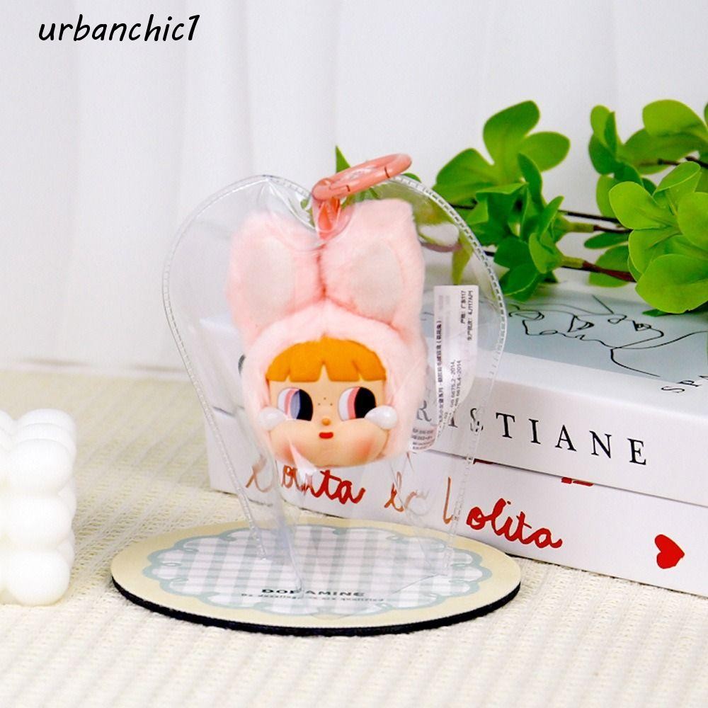 Urbanchic Crybaby ตุ๊กตากระเป๋าขาออก, PVC ความละเอียดสูง Crybaby ถุงเก็บฝุ่น PVC, กระเป๋าพวงกุญแจทนต่อการสึกหรอ Anti Dirt Thicken ตุ๊กตาผ้าฝ้ายกระเป๋าเก็บของเล่นเด็กผู้หญิง