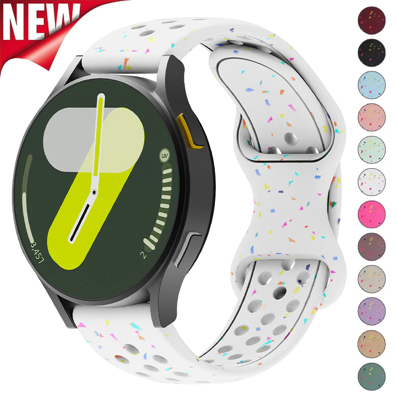 18/20 มม.22 มม.กว้างซิลิโคนสําหรับ Samsung Galaxy Watch 7 6 5 4 5Pro 6Classic สร้อยข้อมือสําหรับนาฬิกา Huawei GT5 4Pro 3 46 มม.18 มม.