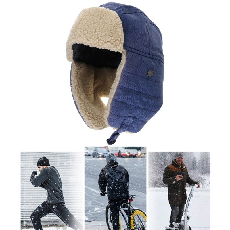 HAP Ushanka หมวกหนาตุ๊กตาหมวกหมวกกันลมอุ่น Earflap Ushanka Bomber Hat