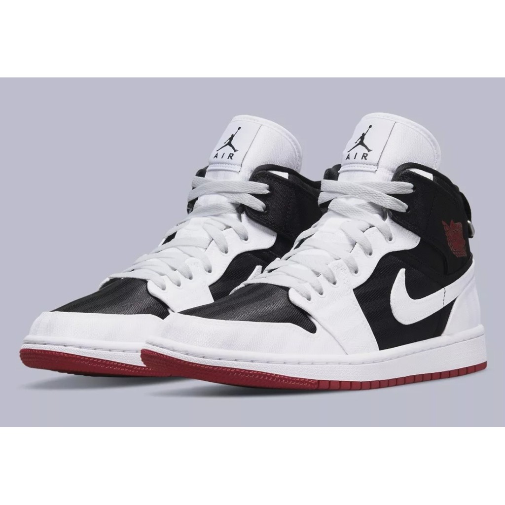 Jordan 1 Mid SE Utility White Black Gym Red - DD9338-016 รองเท้ากีฬา